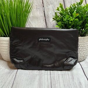 Philosophy Black Cosmetic Bag Makeup Bag New In Package